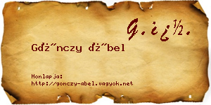 Gönczy Ábel névjegykártya
