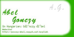 abel gonczy business card